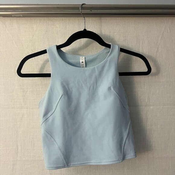 Lululemon Align High Neck Cropped Tank Light Blue Size 6 - Picture 1 of 4